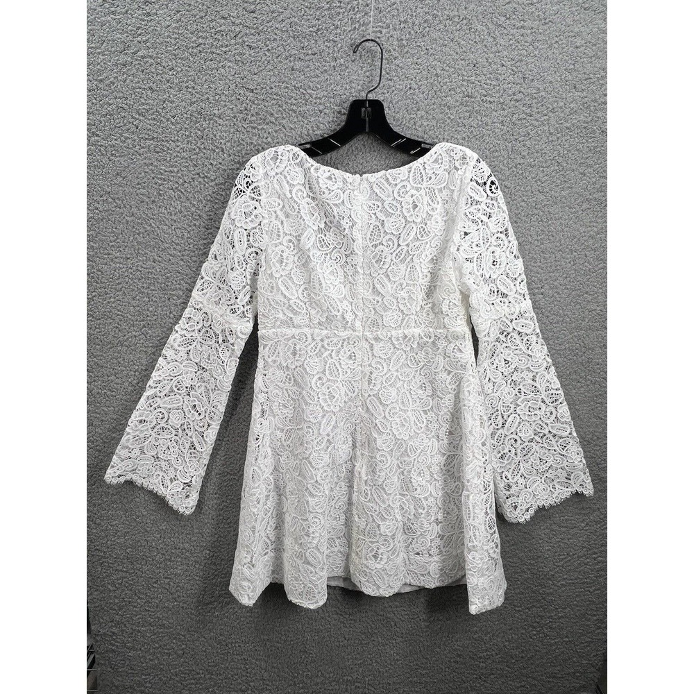 Staud Beth Long Sleeve Lace Empire Waist Dress - Picture 6 of 11